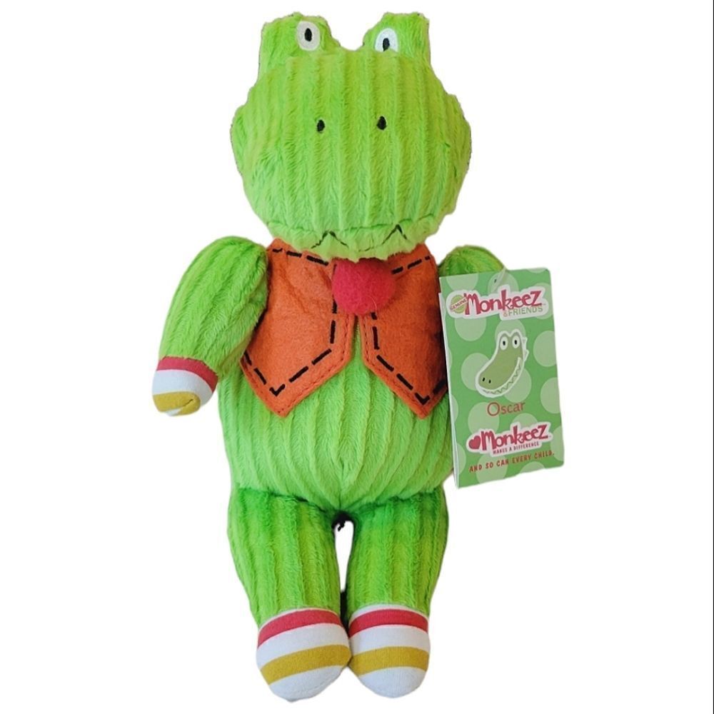 Monkeez & Friends Green Oscar Alligator Stuffed Toy